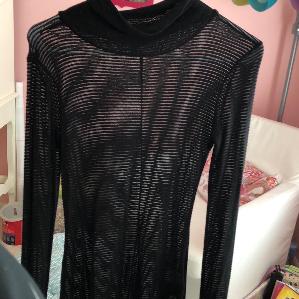 Sheer mock neck top! NWOT